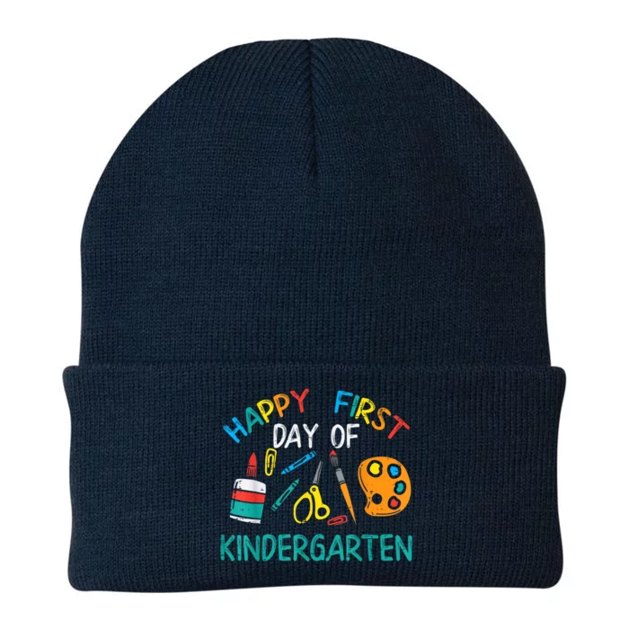 Happy First Day Of Kindergarten Back To Boy Girl Teacher Knit Cap Winter Beanie