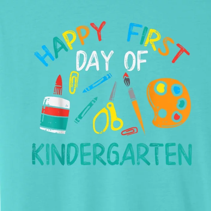 Happy First Day Of Kindergarten Back To Boy Girl Teacher ChromaSoft Performance T-Shirt