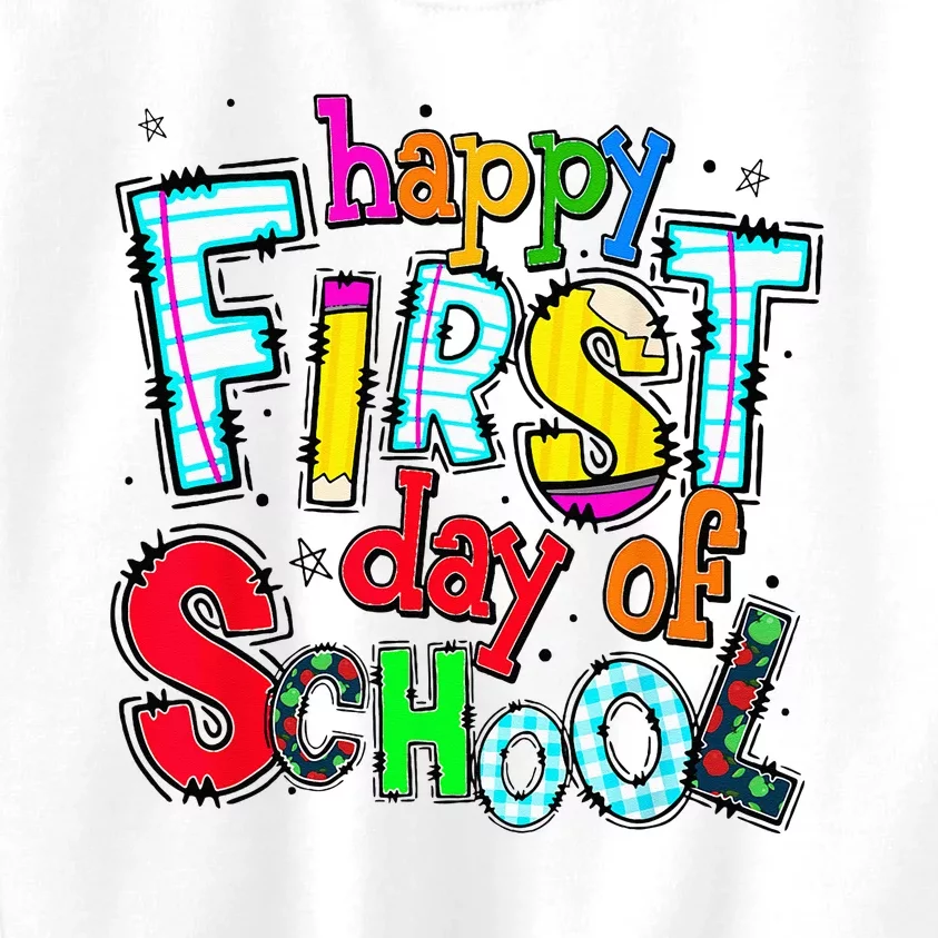 Happy First Day Of School Gifts Students Teachers Kids Sweatshirt