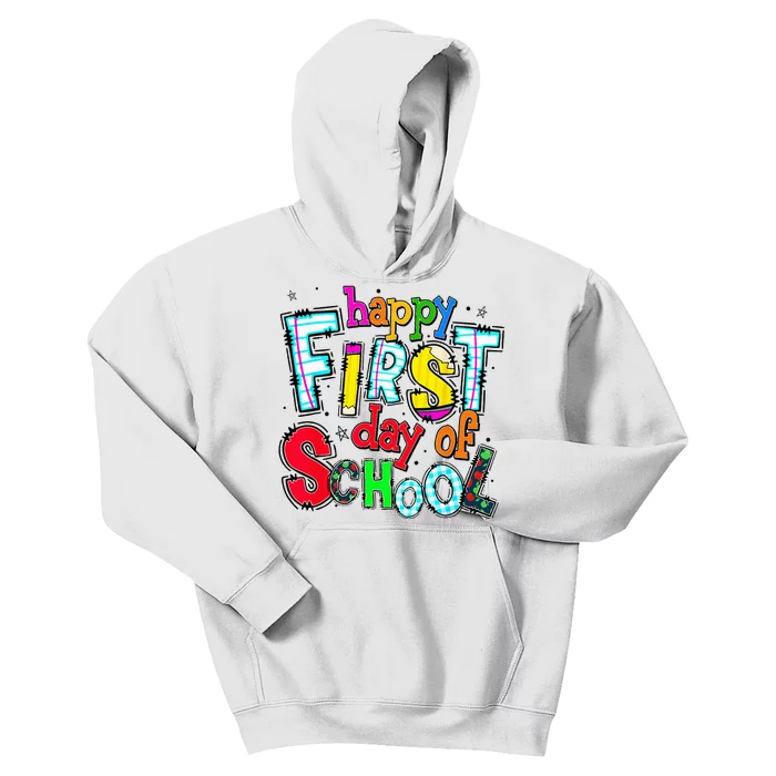 Happy First Day Of School Gifts Students Teachers Kids Hoodie