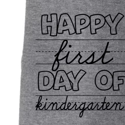 Happy First Day Of Kindergarten Kids Back To School Teachers Doggie 3-End Fleece Hoodie