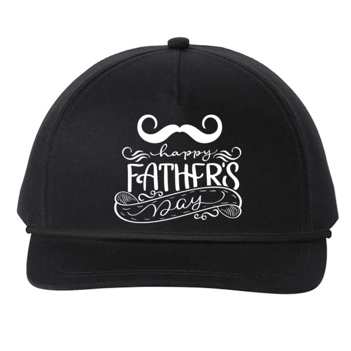 Happy Father's Day Dad Mustache Snapback Five-Panel Rope Hat