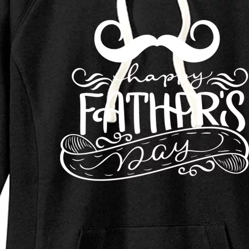 Happy Father's Day Dad Mustache Women's Fleece Hoodie