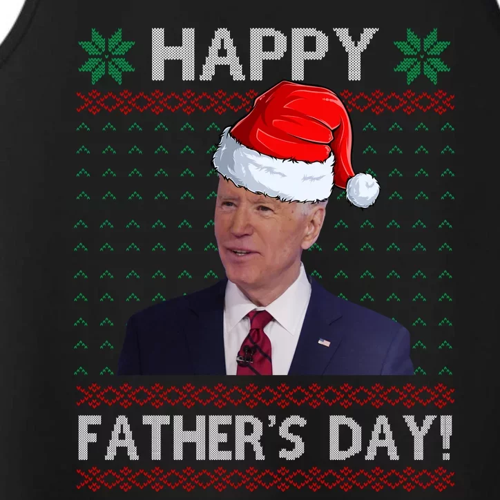 Happy Father's Day Funny Joe Biden Christmas Performance Tank