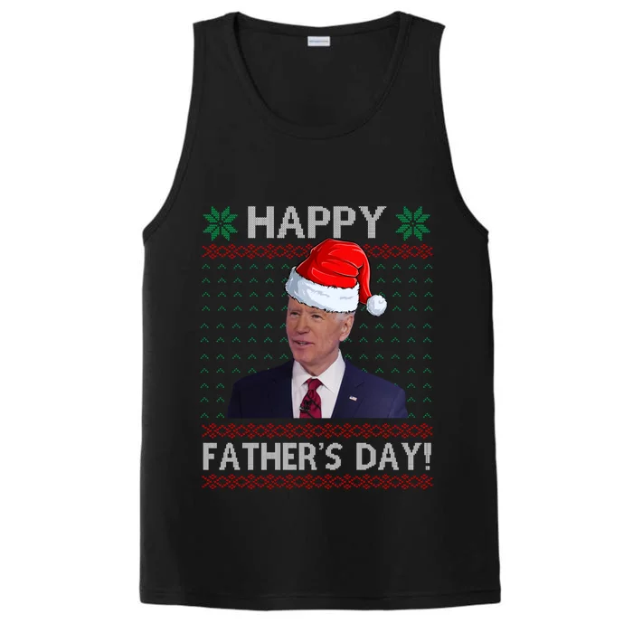 Happy Father's Day Funny Joe Biden Christmas Performance Tank