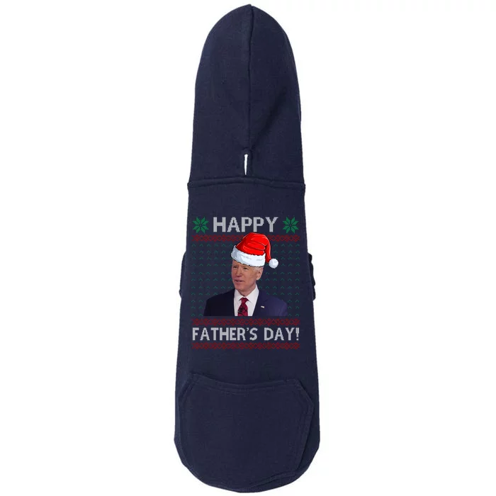 Happy Father's Day Funny Joe Biden Christmas Doggie 3-End Fleece Hoodie