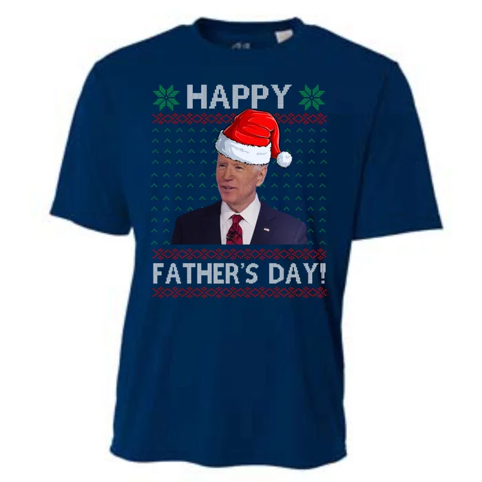 Happy Father's Day Funny Joe Biden Christmas Cooling Performance Crew T-Shirt