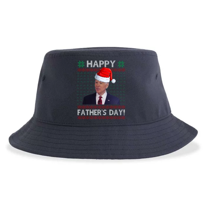 Happy Father's Day Funny Joe Biden Christmas Sustainable Bucket Hat