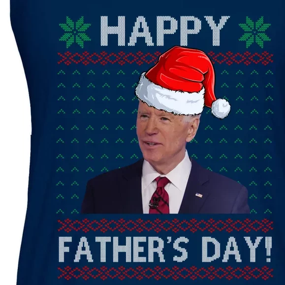 Happy Father's Day Funny Joe Biden Christmas Ladies Essential Flowy Tank