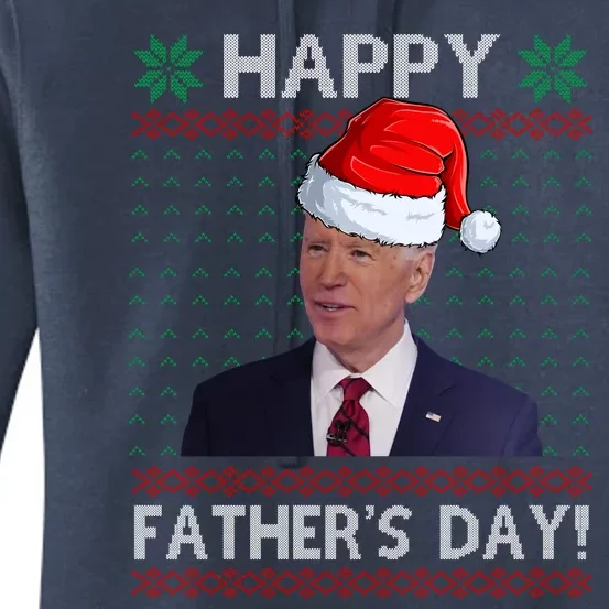 Happy Father's Day Funny Joe Biden Christmas Women's Pullover Hoodie