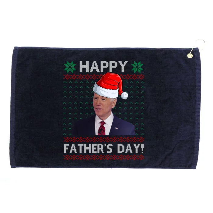 Happy Father's Day Funny Joe Biden Christmas Grommeted Golf Towel