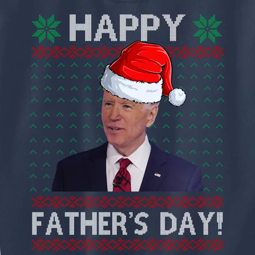 Happy Father's Day Funny Joe Biden Christmas Kids Sweatshirt