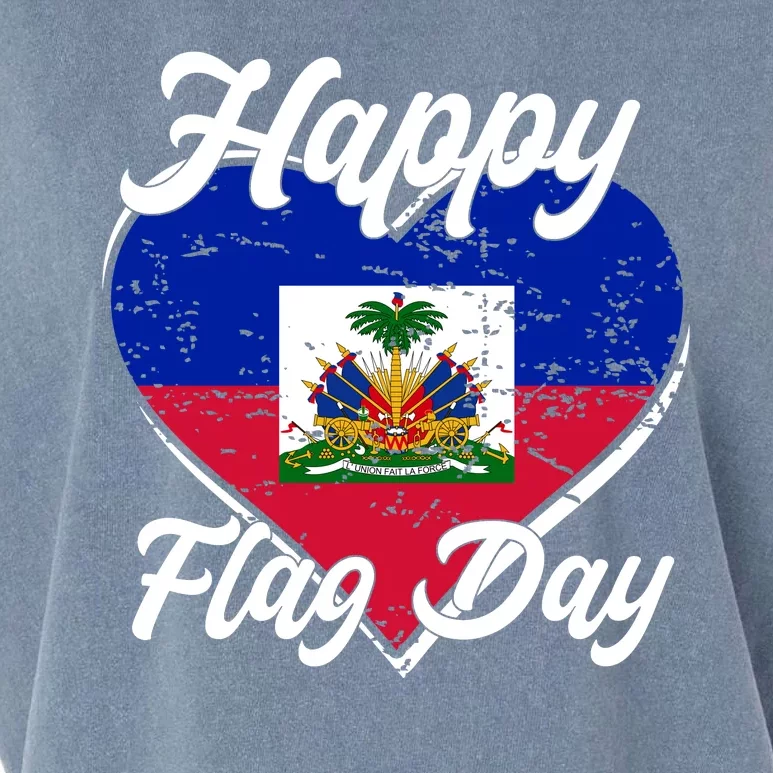 Happy Flag Day 1804 Haiti Haitian Independence Garment-Dyed Women's Muscle Tee