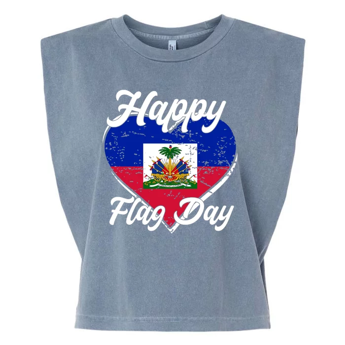 Happy Flag Day 1804 Haiti Haitian Independence Garment-Dyed Women's Muscle Tee