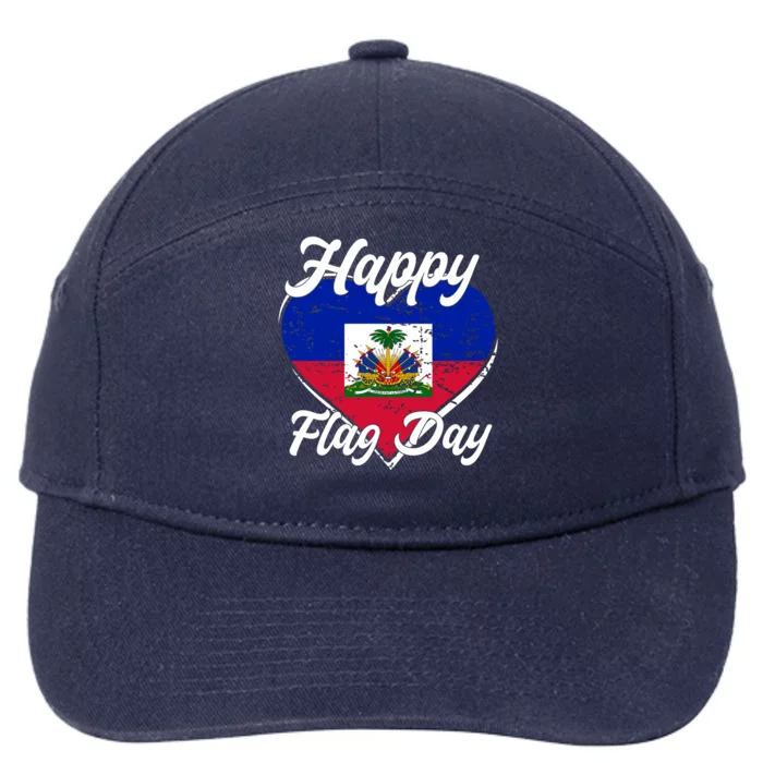 Happy Flag Day 1804 Haiti Haitian Independence 7-Panel Snapback Hat