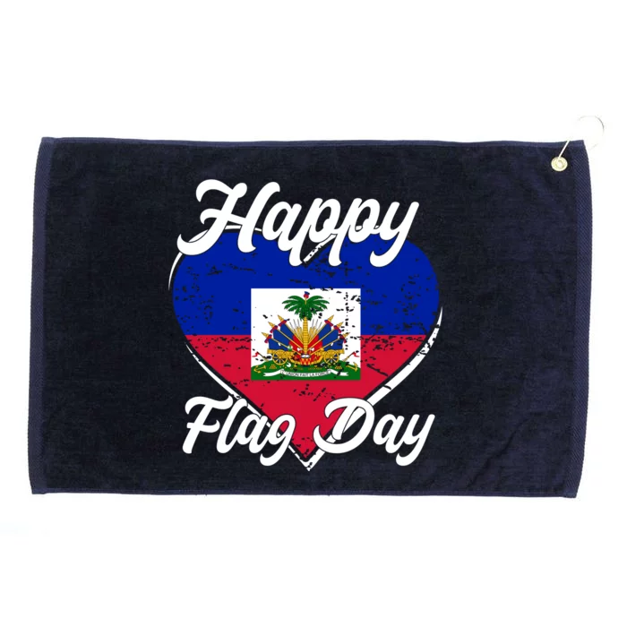 Happy Flag Day 1804 Haiti Haitian Independence Grommeted Golf Towel