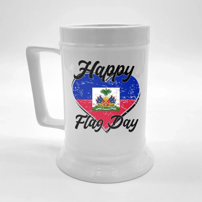 Happy Flag Day 1804 Haiti Haitian Independence Front & Back Beer Stein