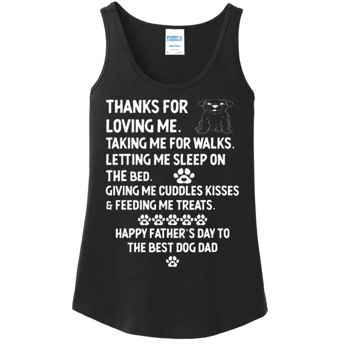 Happy Fathers Day Dog Dad From Daughter And Son For Dad Men Ladies Essential Tank