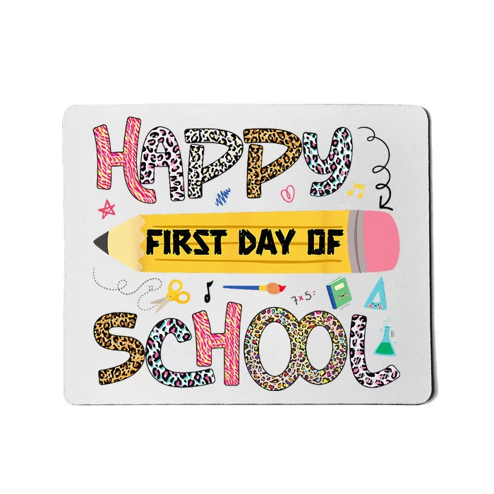 Happy First Day Of School Teacher Funny Back To School Mousepad