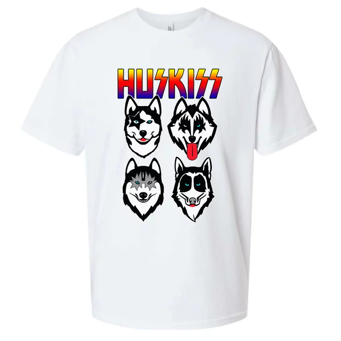 Huskiss Funny Dogs Puppy Rock Rockin Sueded Cloud Jersey T-Shirt