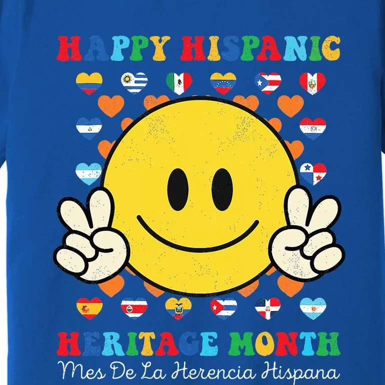 Happy First Day Of Hispanic Heritage Month Countries Flags Premium T-Shirt