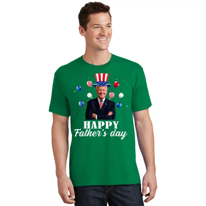 Happy Fathers Day 4th Of July Anti Joe Biden Support Trump T-Shirt