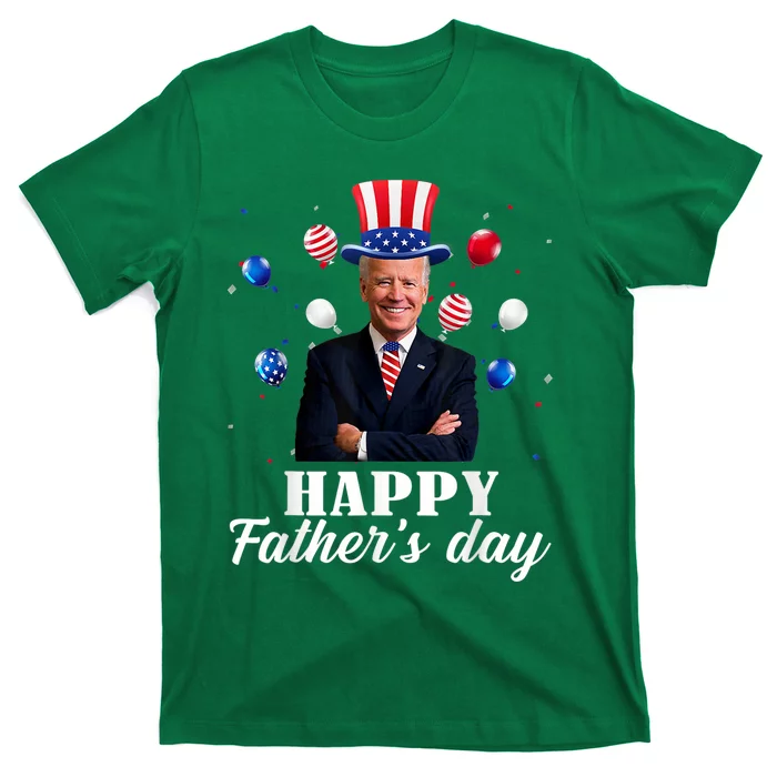 Happy Fathers Day 4th Of July Anti Joe Biden Support Trump T-Shirt