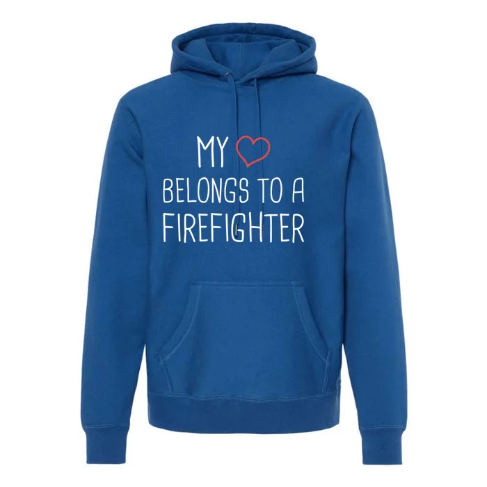 Heart Fire Departt And Fire Fighter / Firefighter Gift Premium Hoodie