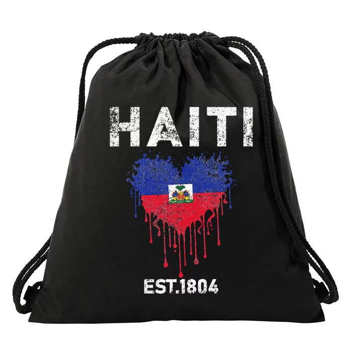 Haiti Flag Day Haitians Flag Pride Drawstring Bag