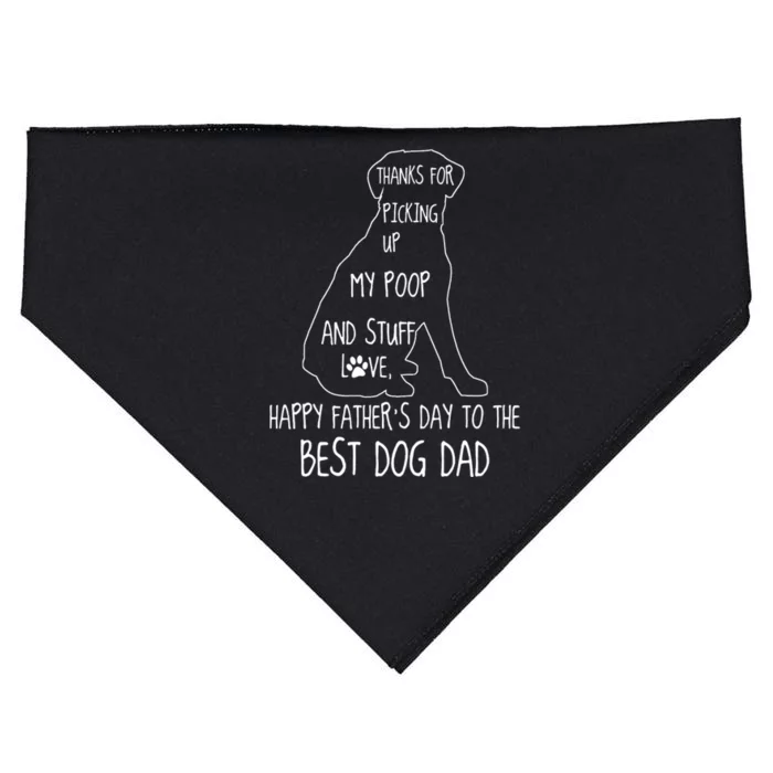 Happy FatherS Day Dog Dad Thanks USA-Made Doggie Bandana