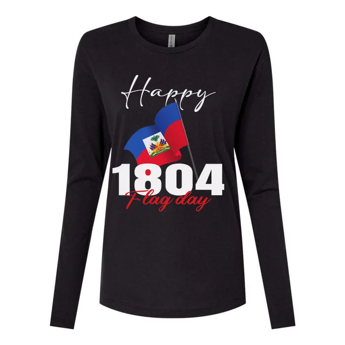 Haitian Flag Day Haiti 1804 for Proud haitian Womens Cotton Relaxed Long Sleeve T-Shirt