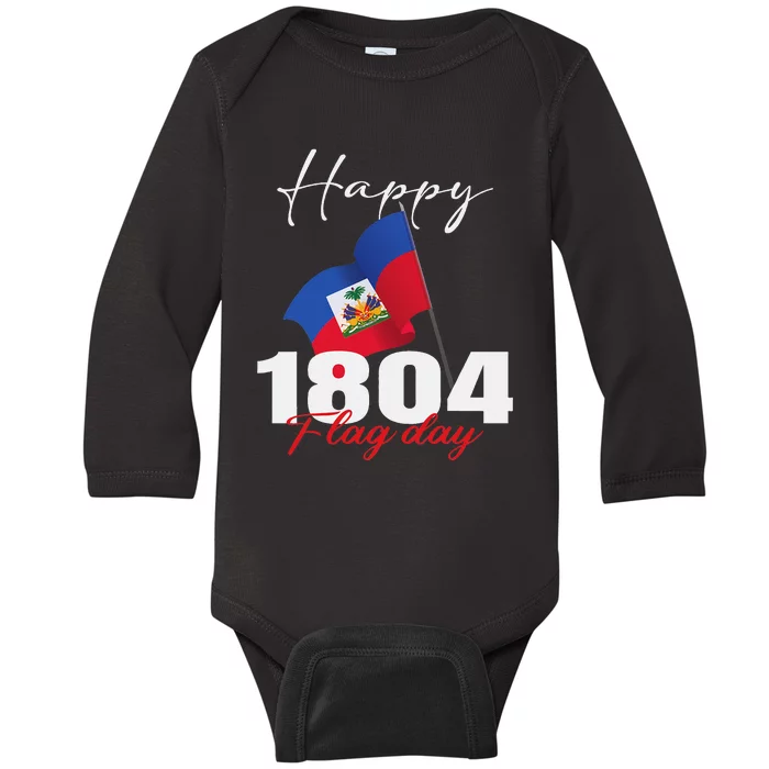 Haitian Flag Day Haiti 1804 for Proud haitian Baby Long Sleeve Bodysuit