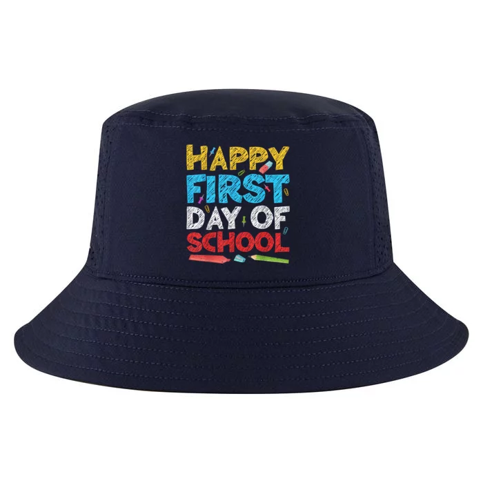 Happy First Day Of School Back To School Cool Comfort Performance Bucket Hat