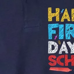 Happy First Day Of School Back To School Softstyle Adult Sport Polo