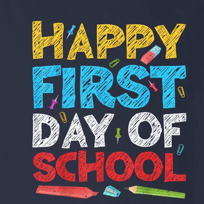 Happy First Day Of School Back To School Toddler Long Sleeve Shirt