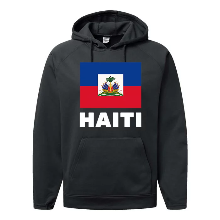 Haitian Flag Day Cool Haiti Flag Pride Performance Fleece Hoodie