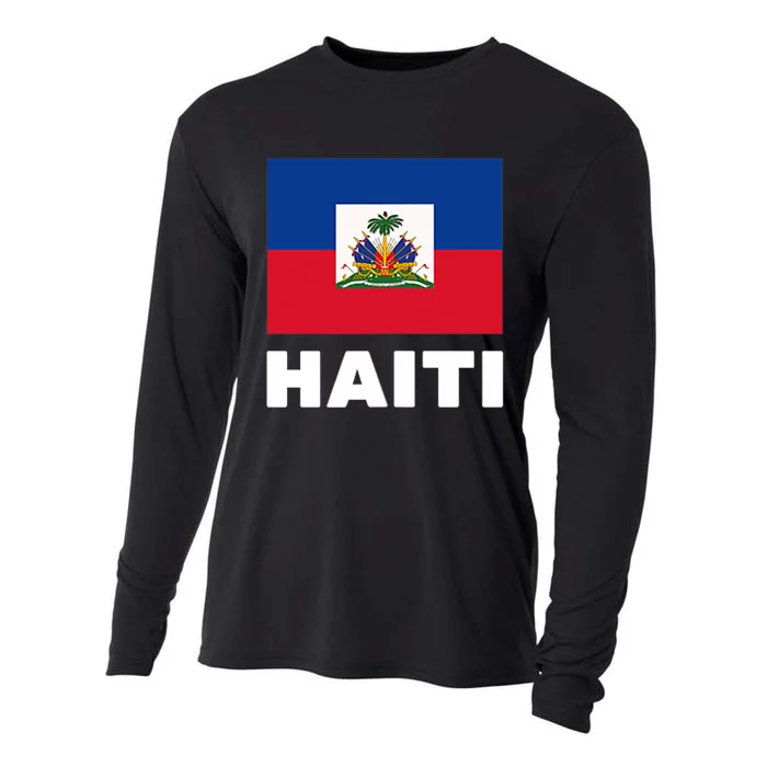 Haitian Flag Day Cool Haiti Flag Pride Cooling Performance Long Sleeve Crew