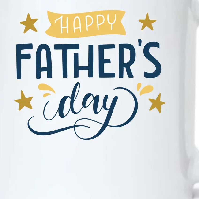 Happy Fathers Day Celebration Gift Black Color Changing Mug