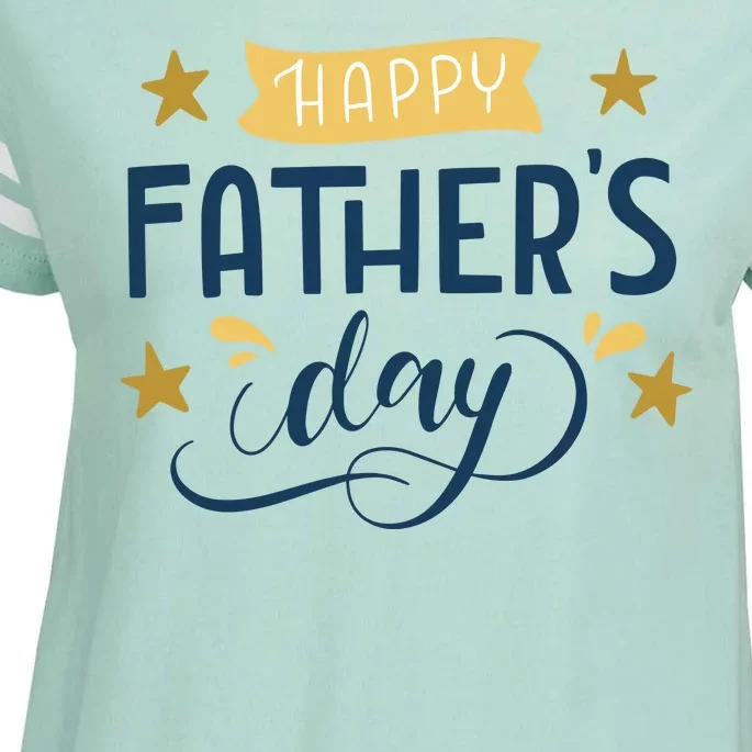 Happy Fathers Day Celebration Gift Enza Ladies Jersey Football T-Shirt