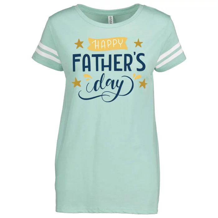 Happy Fathers Day Celebration Gift Enza Ladies Jersey Football T-Shirt