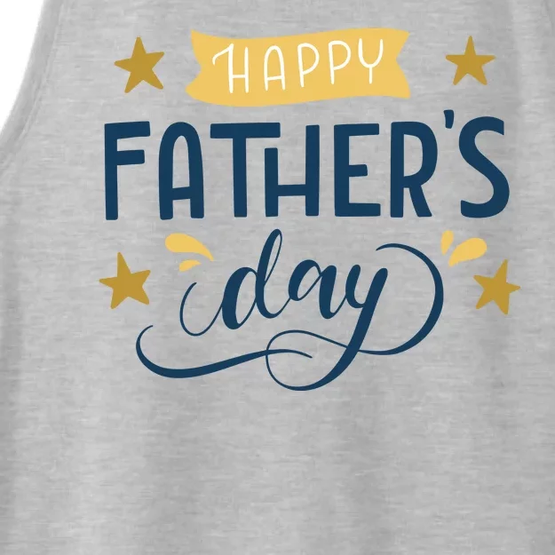 Happy Fathers Day Celebration Gift Ladies Tri-Blend Wicking Tank