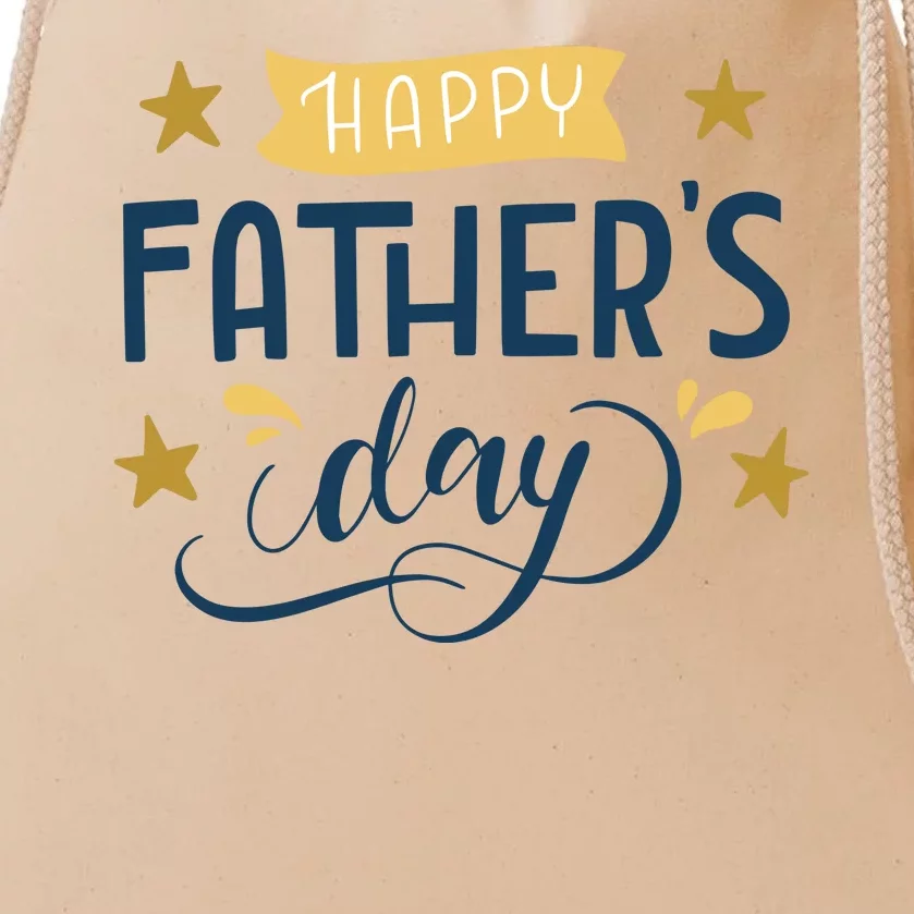 Happy Fathers Day Celebration Gift Drawstring Bag