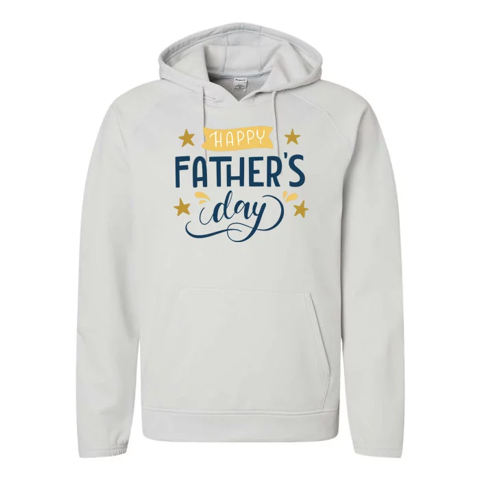 Happy Fathers Day Celebration Gift Performance Fleece Hoodie