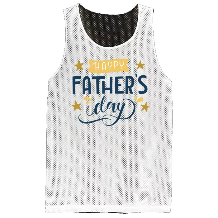 Happy Fathers Day Celebration Gift Mesh Reversible Basketball Jersey Tank