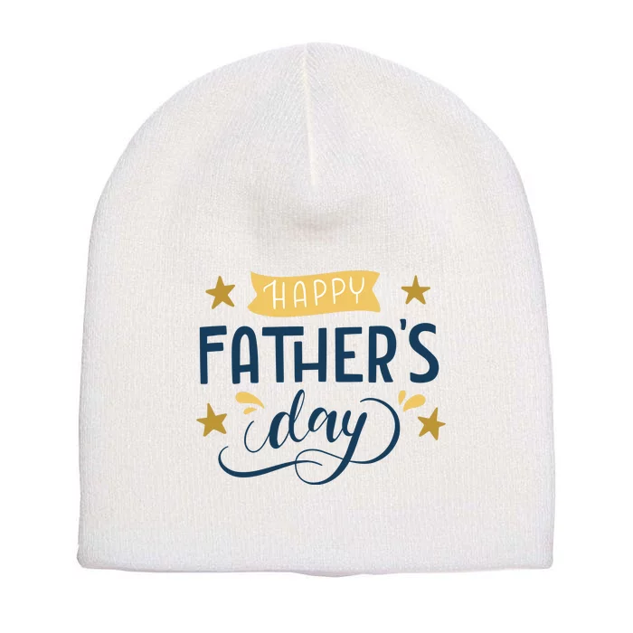 Happy Fathers Day Celebration Gift Short Acrylic Beanie