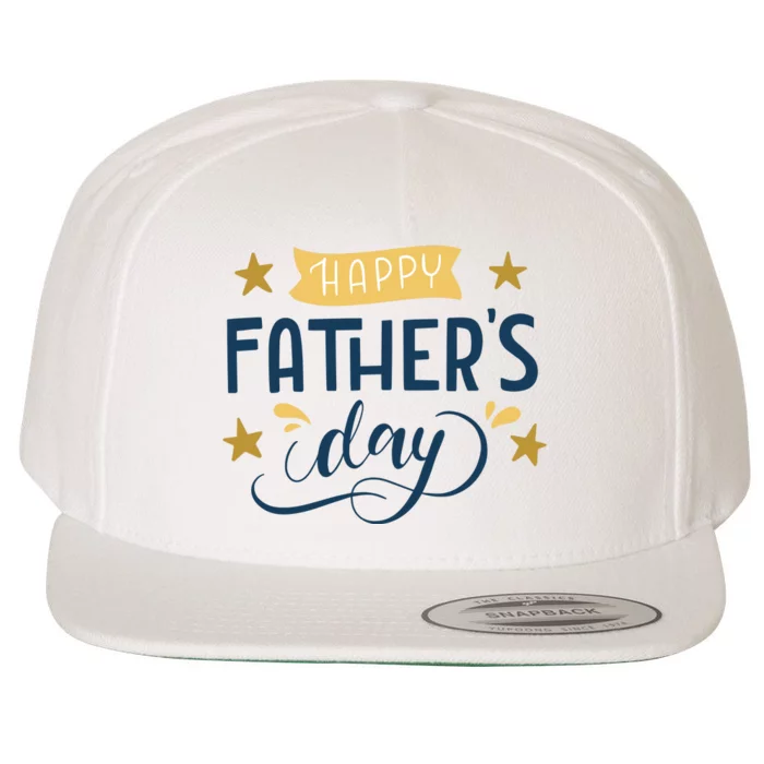 Happy Fathers Day Celebration Gift Wool Snapback Cap