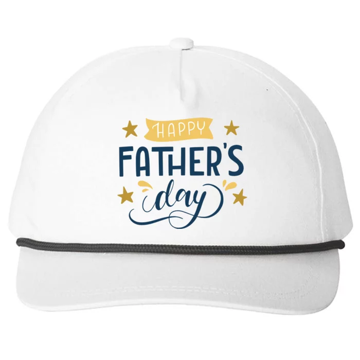 Happy Fathers Day Celebration Gift Snapback Five-Panel Rope Hat