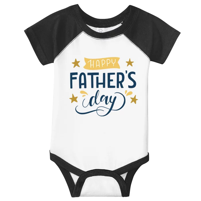 Happy Fathers Day Celebration Gift Infant Baby Jersey Bodysuit