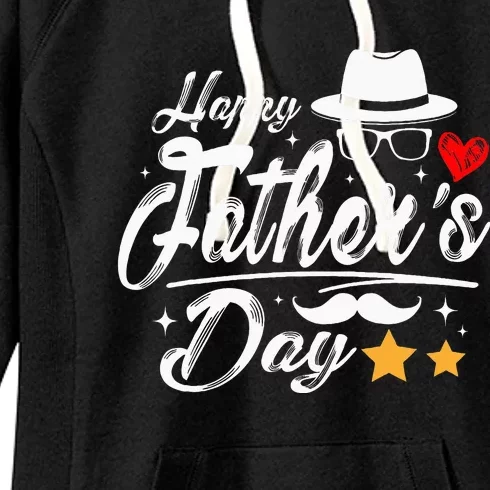 Happy Fathers Day 2024 For Dad Papa Women's Fleece Hoodie