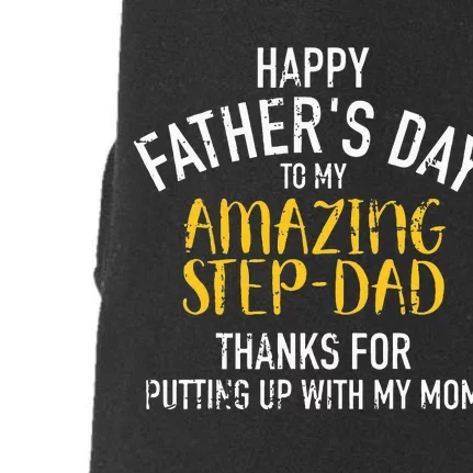 Happy Fathers Day Step Dad Doggie 3-End Fleece Hoodie